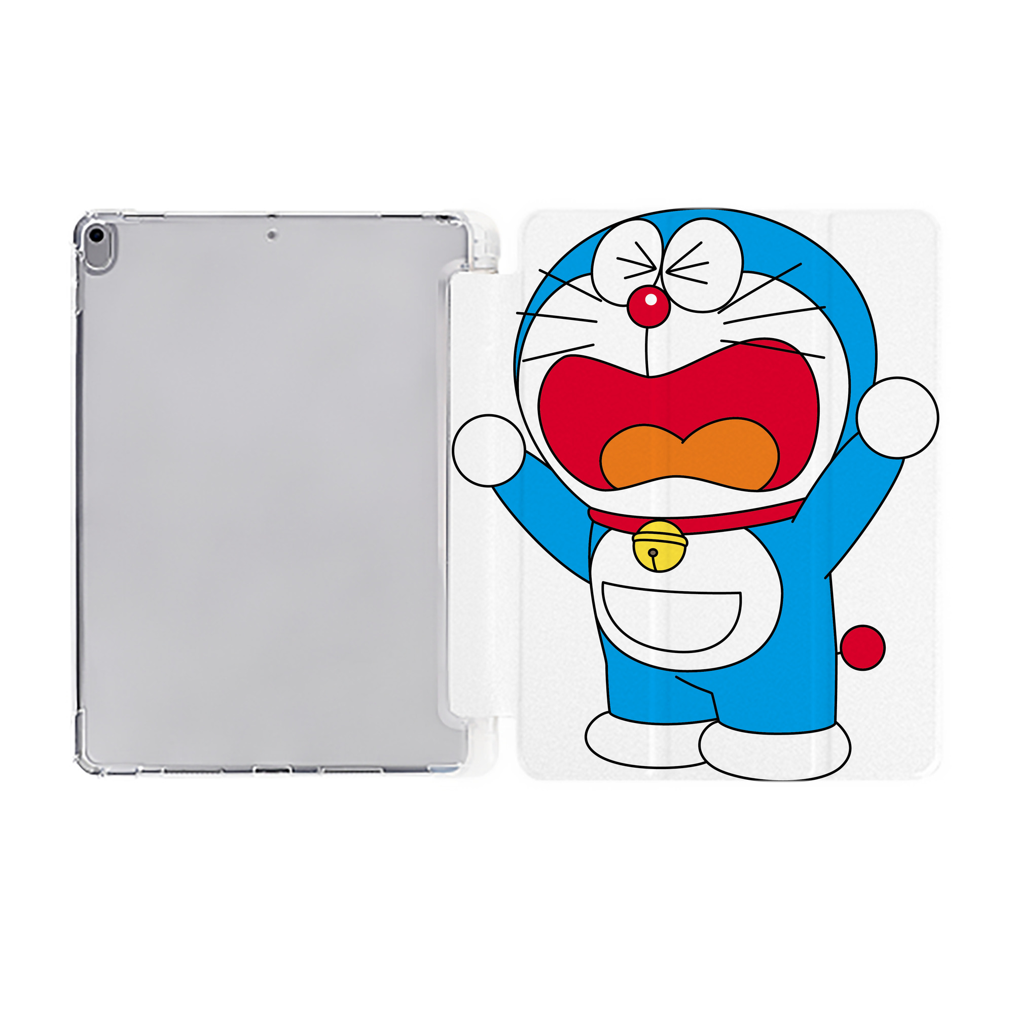（画像用） ドラえもん Doraemon IPad ケース ペン収納付き 三つ折りスタンド PUレザー×シリコン 対応機種9.5/10.5/10.9インチ